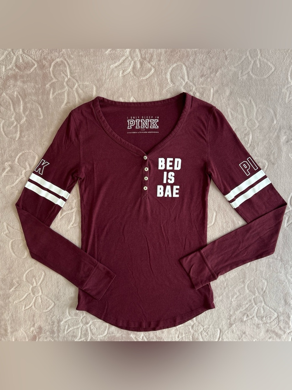 Victoria Secret PINK Long Sleeve Henley Top